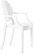 Krzesła - King Home Krzesło LOUIS białe poliwęglan (124.APC.BIALY) - miniaturka - grafika 1