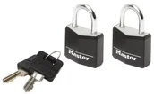Kłódki - Master Lock 9120eurtblk  2 aluminiowe kłódka z czarnym pokryciem Vinyl 20 MM 9120EURTBLK - miniaturka - grafika 1