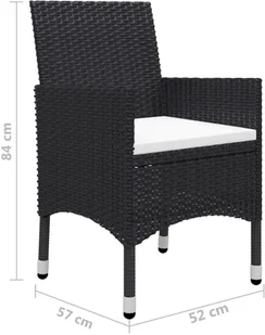 vidaXL 7-częściowy zestaw mebli ogrodowych, czarny 3067855 - Meble ogrodowe - miniaturka - grafika 12