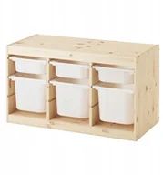 Półki i regały dla dzieci - IKEA regał z 9 pojemnikami Trofast sosna/biały - miniaturka - grafika 1