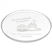 Tace i patery - Murrano Patera szklana bez nóżki grawer dla przyjaciółki PATR2-001 - miniaturka - grafika 1