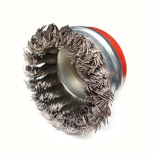 Dedra Szczotka druciana doczołowa stalowa 100mm M14,drut skręcany F37-100 Dom001500 - Akcesoria do elektronarzędzi - miniaturka - grafika 2