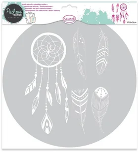 Aladine Szablon okrągły, pióra, 28 cm - Scrapbooking - miniaturka - grafika 4