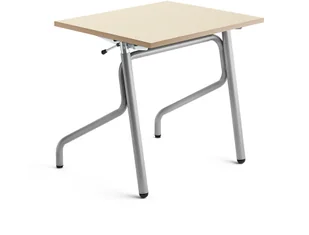 AJ Produkty Biurko szkolne z regulacją wysokości ADJUST, 700x600 mm, HPL, brzoza, srebrny - Meble do szkół i przedszkoli AJ Produkty Biurko szkolne z regulacją wysokości ADJUST, 700x600 mm, HPL, brzoza, srebrny - Meble do szkół i przedszkoli - miniaturka - grafika 1