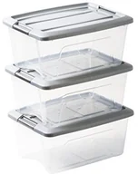 Pudła i pojemniki do przechowywania - Iris 103424 pojemniki do przechowywania New Top Box, pojemność 5 l, wykonane z tworzywa sztucznego, przezroczyste, wymiary: 19,7 x 28,5 x 14.4 cm. 103429 - miniaturka - grafika 1