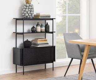 Actona Regał z szafką Angus czarny 244880 [16140076] - Regały - miniaturka - grafika 8