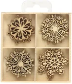 Dekoratorstwo - Galeria Papieru Zestaw ozdoby drewniane Śnieżynki (20) - miniaturka - grafika 1