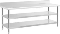 Stoły gastronomiczne - Royal Stół roboczy z półkami 200 x 70 x 16.5 cm 235 kg 2 półki Catering RCAT-200/70-SPS3SH - miniaturka - grafika 1