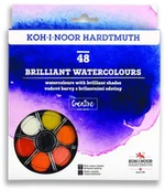 Pozostałe akcesoria dla plastyków - Koh-I-Noor Farby akwarelowe Brilliant 48 kolorów okrągłe - miniaturka - grafika 1
