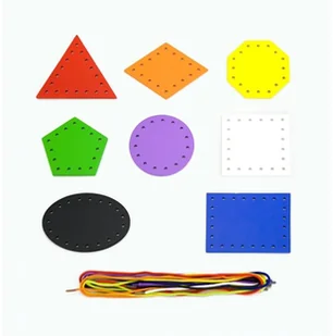 VIGA Kształty do Nawlekania - Zabawki interaktywne dla dzieci - miniaturka - grafika 2