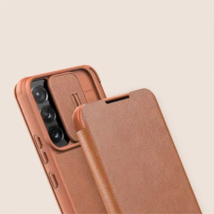 Nillkin Etui QIN Pro do Samsung Galaxy S22+ (Brązowe) NILETQINPS22P.BROWN - Etui i futerały do telefonów - miniaturka - grafika 10