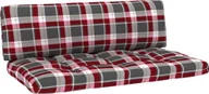 Poduszki ogrodowe - vidaXL Poduszki na sofę z palet 2 szt w czerwoną kratę 314658 314658 - miniaturka - grafika 1