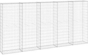 vidaxl Ściana gabionowa z pokrywami, galwanizowana stal, 300x30x150 cm 147822 - Ogrodzenia - miniaturka - grafika 2