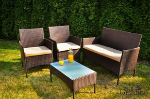 Bello Giardino Zestaw mebli ogrodowych COMODO ciemny brąz (ZO.015.07) ZO.015.007 - Meble ogrodowe - miniaturka - grafika 3