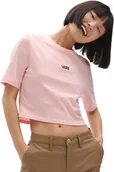 Koszulki i topy damskie - Vans t-shirt damski FLYING V CROP CREW TEE Powder Pink - miniaturka - grafika 1