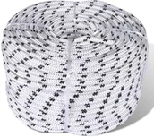 Żeglarstwo - shumee Pleciona linka żeglarska z poliestru 8 mm 250 m biała - miniaturka - grafika 1