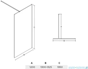 Besco Aveo 130x195 AV-130-195-C - Kabiny prysznicowe - miniaturka - grafika 2