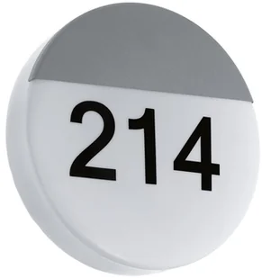 Eglo Zewnętrzna LAMPA elewacyjna OROPOS 96237 ogrodowa OPRAWA ścienna LED 11W okrągły KINKIET z numerem domu IP44 srebrny biały 96237 - Lampy ogrodowe - miniaturka - grafika 2