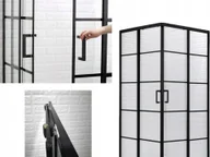 Kabiny prysznicowe - Toule24 Kabina prysznicowa 80x80 czarna 198 - miniaturka - grafika 1