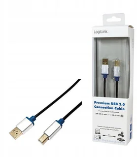 LogiLink Kabel USB 2.0 Premium BUAB230 A/B 3m KKLKKUBU0230 [6075980] - Kable USB - miniaturka - grafika 4