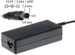 Akyga ZASILACZ DO NOTEBOOKA DELL 19.5V 3.34A 65W 7.4*0.6 PIN AK-ND-05 (ZASAKGNOT0006 [5194024]) - Zasilacze do laptopów - miniaturka - grafika 4