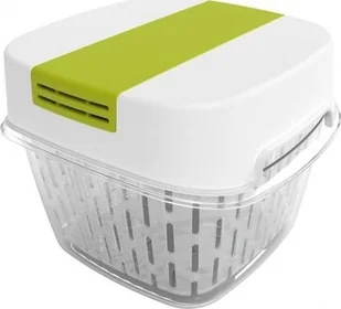 Rotho Fresh mały pojemnik na żywność, 1,6 l, z wentylacją, tworzywo sztuczne (SAN), nie zawiera BPA, biały/zielony, 1,6 l (15,5 x 15,5 x 12,3 cm) - Pojemniki kuchenne - miniaturka - grafika 2