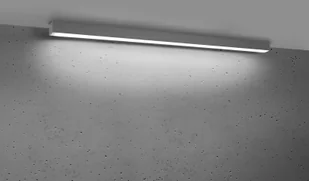 Thoro Nowatorska Lampa PLAFON PINNE 1150 ALUMINIUM/SREBRNY/SATYNA Minimalistyczny Design Lampa Sufitowa Natynkowa Moduł LED Zimna Barwa Światła Oświetlenie do Salonu Sypialni Biura Oprawa THORO TH.082 - Lampy sufitowe - miniaturka - grafika 2