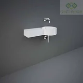 Umywalki - RAK Ceramics Ceramics PETIT UMYWALKA PODWIESZ. OKRĄG BLAT L 77X36 CM BEZ OTWORU BIAŁY POŁYSK PETWB17700AWHA - miniaturka - grafika 1