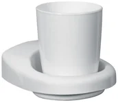 Akcesoria łazienkowe - Bisk Szklanka z podstawką LAGUNA - miniaturka - grafika 1