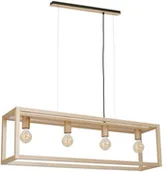 Lampy sufitowe - Luminex Lampa wisząca Legno 8419 lampa sufitowa drewniana 4x60W E27 brązowa - miniaturka - grafika 1