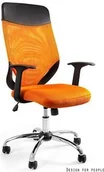 Fotele i krzesła biurowe - Unique Fotel biurowy MOBI PLUS pomarańczowy (W-952-5) - miniaturka - grafika 1