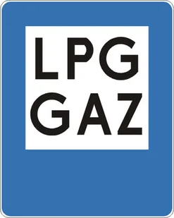 Znak drogowy informacyjny D-23A Stacja paliwowa tylko z gazem do napędu pojazdów - Wyposażenie miejsc publicznych - miniaturka - grafika 2