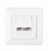 Pozostałe akcesoria sieciowe - Gniazdo Kompletne Podtynkowe 2XRJ45 8P8C Utp CAT6 - miniaturka - grafika 1