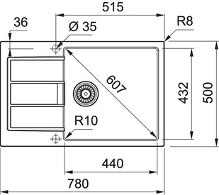 Franke Główny Zlew S2D 611-78 XL Kamienny Szary 143.0618.641 - Zlewozmywaki - miniaturka - grafika 3