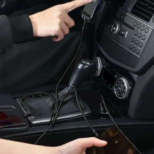 Baseus Kabel 3w1 Rapid Series USB-C do micro USB Lightning USB-C PD 20W 1.5m Czarny CAMLT-SC01 - Kable USB - miniaturka - grafika 9