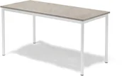 Meble do szkół i przedszkoli - AJ Produkty Stół SONITUS, 1400x700x720 mm, linoleum jasnoszary, biały - miniaturka - grafika 1