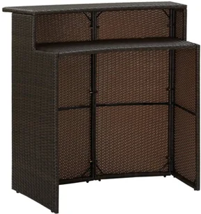 vidaXL 5-cz. zestaw mebli barowych do ogrodu, z poduszkami, brązowy 3064878 - Meble ogrodowe - miniaturka - grafika 4