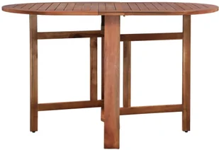 vidaXL Stół ogrodowy, lite drewno akacjowe, owalny, 120 x 70 x 74 cm - Stoły ogrodowe - miniaturka - grafika 2