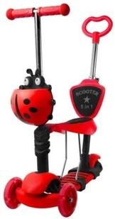 INDIANA Hulajnoga D1 5w1 Czerwony | D1/R 5W1 - Hulajnogi - miniaturka - grafika 2