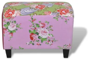 vidaXL Podnek, pufa z kwiatowym motywem - Pufy i podnóżki - miniaturka - grafika 5