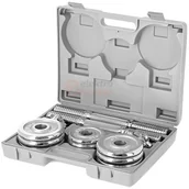 Sztangi - HMS STC15 SZTANGIELKI W WALIZCE 2 x 7.5 KG CHROME HMS - miniaturka - grafika 1