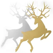 Gadżety dla niej i dla niego - Zawieszka papierowa Rudolf, złoty, 9,4 x 14,5 cm, 10 szt ZSR1-019 - miniaturka - grafika 1