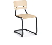 Meble do szkół i przedszkoli - AJ Produkty Krzesło szkolne LEGERE I, H 450 mm, antracyt, brzoza - miniaturka - grafika 1