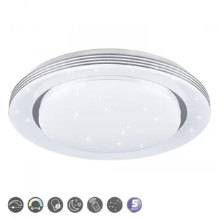 Trio ATRIA LED Biały 22W sterowany pilotem śr. 48 cm Efekt gwiaździsty 3000-6000K Plafon R67041900 R67041900 - Lampy sufitowe Trio ATRIA LED Biały 22W sterowany pilotem śr. 48 cm Efekt gwiaździsty 3000-6000K Plafon R67041900 R67041900 - Lampy sufitowe - miniaturka - grafika 1