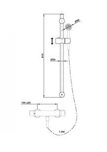 Teka System natryskowy z baterią termostatyczną Inca Pro 272020220 - Zestawy prysznicowe - miniaturka - grafika 4