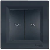 Wyłączniki światła i elektryczne - Schneider Electric Przycisk żaluzjowy Asfora antracyt EPH1301371 - miniaturka - grafika 1