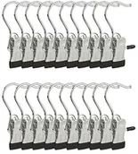 Wieszaki do szafy - Relaxdays buty Clip obrotowy, buty-elementowym zestawie zawieszenie, gumowany spinacze do prania, HBT: 10, 5 x 5 x 2 cm, żelazo, srebrna/czarna, 2 x 5 x 10.5 cm, 20-jednostek 10021832 - miniaturka - grafika 1