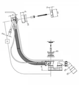 Syfony - Omnires CGS Syfon wannowy przelewowo-odpływowo-napełniający złoty TK132-PLUS-3.04+64-SGL - miniaturka - grafika 1