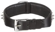 Obroże dla psów - Nobby obroża dla psa delgado ze skóry, czarny - miniaturka - grafika 1
