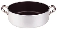 Rondle - Pentole Agnelli pentole agnelli Platinum patelnia do sauté, aluminium, z 2 uchwytami ze stali nierdzewnej, srebrny, srebrny/czarny, 28 cm ALSA2106S28 - miniaturka - grafika 1